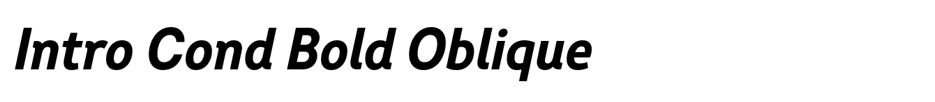 Intro Cond Bold Oblique